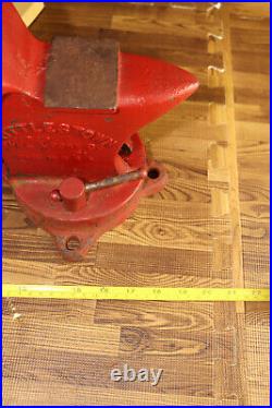 Vintage Littlestown HDWE & FDRY No. 450 Bench Vise Swivel Base Anvil USA
