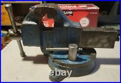 Vintage Morgan 30 Machinist Vise 3 Jaws Swivel Base Opens 6 Nice Milwaukee USA