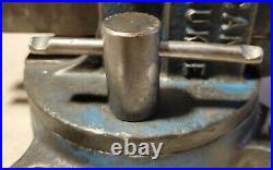 Vintage Morgan 30 Machinist Vise 3 Jaws Swivel Base Opens 6 Nice Milwaukee USA