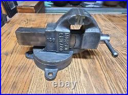 Vintage Morgan Chicago 130 3 in. Swivel Base Bench Vise American Made USA