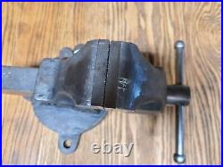 Vintage Morgan Chicago 130 3 in. Swivel Base Bench Vise American Made USA