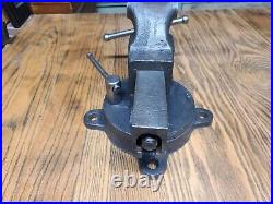 Vintage Morgan Chicago 130 3 in. Swivel Base Bench Vise American Made USA