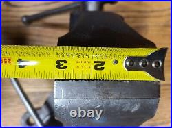Vintage Morgan Chicago 130 3 in. Swivel Base Bench Vise American Made USA