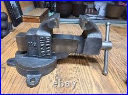 Vintage Morgan Chicago 130 3 in. Swivel Base Bench Vise American Made USA