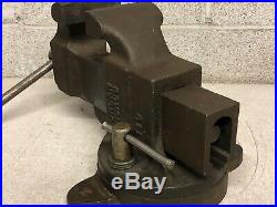 Vintage Morgan Chicago 140 Machinist Bench Vise with Swivel Base 4 Jaws