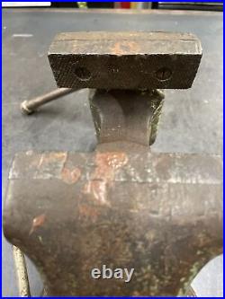 Vintage Morgan Vise Company #140 Bench Vise 4 Jaws Swivel Base Chicago Made USA