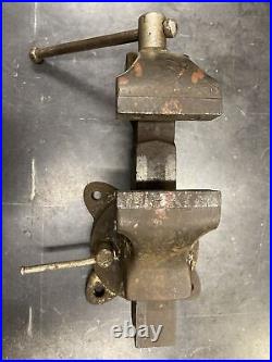 Vintage Morgan Vise Company #140 Bench Vise 4 Jaws Swivel Base Chicago Made USA