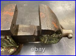 Vintage Morgan Vise Company #140 Bench Vise 4 Jaws Swivel Base Chicago Made USA
