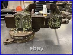 Vintage Morgan Vise Company #140 Bench Vise 4 Jaws Swivel Base Chicago Made USA
