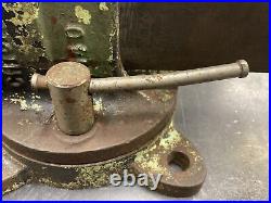 Vintage Morgan Vise Company #140 Bench Vise 4 Jaws Swivel Base Chicago Made USA