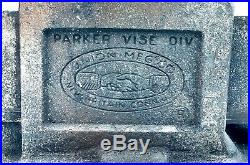 Vintage Parker 4 Swivel Base Bench Vise #974 Union Mfg. Co. Heavy Duty