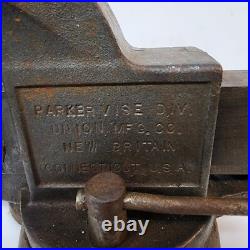 Vintage Parker Swivel Base Vise UNION NEW BRITAIN CONN. USA 3 Weld Repair