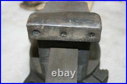 Vintage Prentiss Bull Dog 524 Bench Vise 4 Jaw With Swivel Base Made New York USA