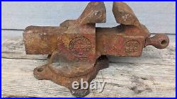 Vintage Prentiss Bulldog No. 522 3 Wide Jaw & Swivel Base Vise New York RARE