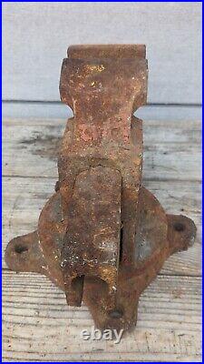 Vintage Prentiss Bulldog No. 522 3 Wide Jaw & Swivel Base Vise New York RARE