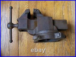 Vintage Prentiss Bulldog No. 522 3 Wide Jaw & Swivel Base Vise New York RARE