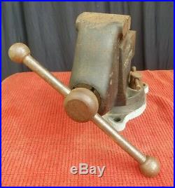 Vintage REED MFG Co. No. 10 Bench Vise with Swivel Base 3 1/2 Jaws, EXCELLENT