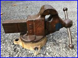 Vintage REED no. 203 Machinists Bench Vise 3 Jaws Swivel Base USA Made