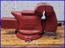 Vintage RIDGID 500R 5 Bench Utility Vise Pipe Jaw Swivel Base NEW in Box USA