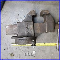 Vintage Rare Columbian No. 604 Swivel Base Bench Vise