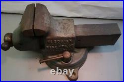 Vintage Reed 203 1/2R Swivel Base Heavy Duty Vise Serrated Jaws All Original