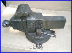 Vintage Reed 203 1/2 Bench Vise with Swivel Base 3 1/2 Jaws