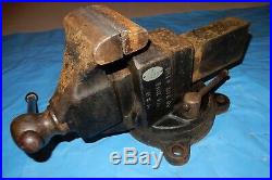 Vintage Reed 204-1/2 Machinist Vise withSwivel Base 4-1/2 Jaw NICE