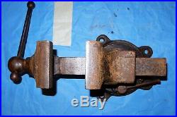 Vintage Reed 204-1/2 Machinist Vise withSwivel Base 4-1/2 Jaw NICE