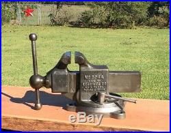 Vintage Reed MFG. Co. Bench Vise No. 204A Swivel base, Nice Condition
