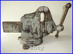 Vintage Reed Mfg Co. No. 404 1/2 Machinist 4 1/2 Vise With Swivel Base And Jaw