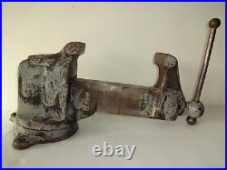 Vintage Reed Mfg Co. No. 404 1/2 Machinist 4 1/2 Vise With Swivel Base And Jaw