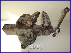 Vintage Reed Mfg Co. No. 404 1/2 Machinist 4 1/2 Vise With Swivel Base And Jaw