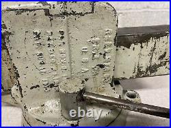 Vintage Reed Mfg. Vise Swivel Rear Jaw, Swivel Base Bench Vise Model 403 1/2