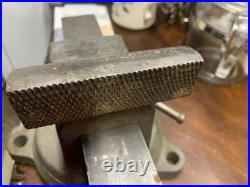 Vintage Reed No 204R Swivel Base Bench Vise, 4 Inch Jaws, 56 lbs USA Nice