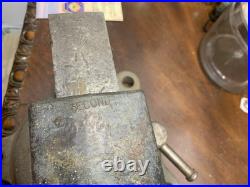 Vintage Reed No 204R Swivel Base Bench Vise, 4 Inch Jaws, 56 lbs USA Nice