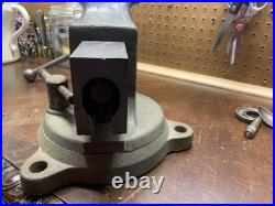 Vintage Reed No 204R Swivel Base Bench Vise, 4 Inch Jaws, 56 lbs USA Nice