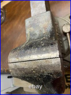 Vintage Reed No 204R Swivel Base Bench Vise, 4 Inch Jaws, 56 lbs USA Nice