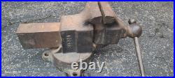 Vintage Reed No 204 Swivel Base Bench Vise, 4 Inch Jaws, 56 lbs USA Nice