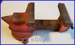 Vintage Ridge Tool Co. 5 Bench Vise #500-R swivel base anvil pipe clamp USA