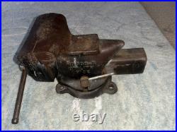 Vintage Ridge Tool Co USA RIDGID No 500-R 5 Jaw Swivel Base Bench Utility Vise
