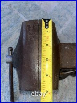 Vintage Ridge Tool Co USA RIDGID No 500-R 5 Jaw Swivel Base Bench Utility Vise