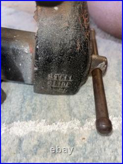 Vintage Ridge Tool Co USA RIDGID No 500-R 5 Jaw Swivel Base Bench Utility Vise