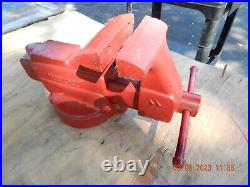 Vintage Sears Craftsman Swivel Base Bench Vise No. 506-51811 5 Width Jaws Red