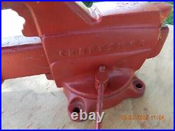 Vintage Sears Craftsman Swivel Base Bench Vise No. 506-51811 5 Width Jaws Red