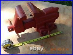 Vintage Sears Craftsman Swivel Base Bench Vise No. 506-51811 5 Width Jaws Red
