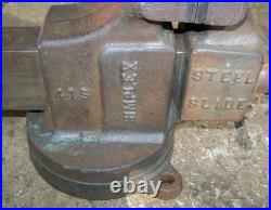 Vintage Simplex Desmond Stephan 41 S, 4 Jaws, Bench Vise, Swivel Rotating Base