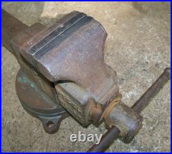 Vintage Simplex Desmond Stephan 41 S, 4 Jaws, Bench Vise, Swivel Rotating Base