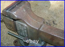 Vintage Simplex Desmond Stephan 41 S, 4 Jaws, Bench Vise, Swivel Rotating Base