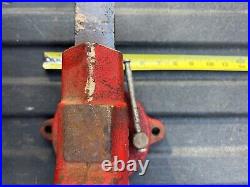 Vintage Starrett No. 014 Machinist Bench Vise WithSwivel Base/Anvil & 4 Wide Jaws