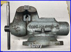 Vintage Taskmaster 4 Bullet Bench Vise Vice 4 Jaws Swivel Base workshop tool